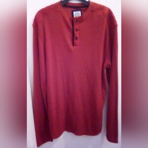 TRUE ROCK Men's Red Knit Long Sleeve Shirt Size XXL